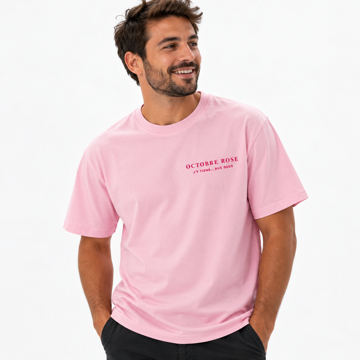 T-shirt – J’y tiens… aux deux | Octobre Rose