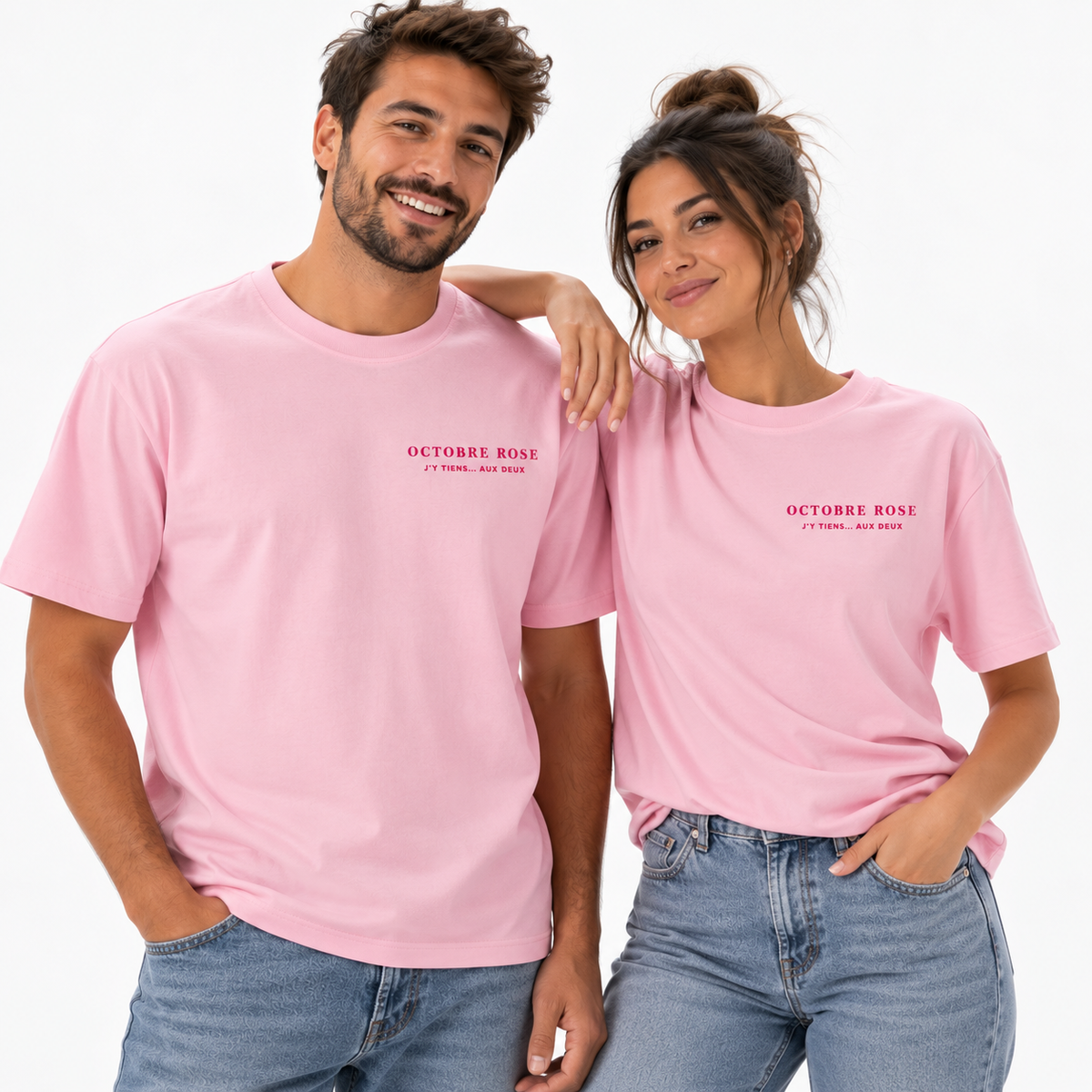 T-shirt – J’y tiens… aux deux | Octobre Rose